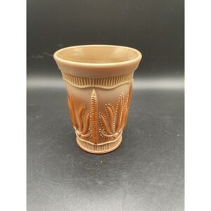 Greentown National  Glass Works Chocolate Glass Cactus Tumbler c.1900